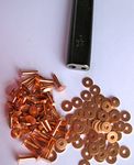 50 Copper saddlers Rivets & Setting Tool 10 Gauge x 1/2 & washers for Leather,Belt. Bag