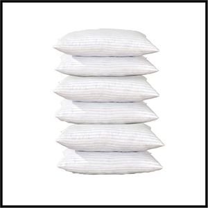 CHILIMILII Hotel Quality Hollow Fibre Stripe Pillows-Premium Hollow Fibre Filled Bounce Back Pillows 74x48cm-Hollow Fibre Filled Pillows for Stomach back side sleepers-Pack of 2,4,6,8 (Pack of 6)