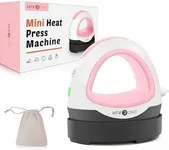 HTVRONT Heat Press Mini Iron for Crafting, Mini Heat Press Machine for T Shirts, Auto-Off Small Heat Press Portable Iron Press for Heating Transfer(Pink)