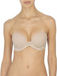 Natori Women's Feathers Strapless Plunge Multiway Bra, Cafe, 36DD