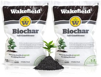 Wakefield Biochar – Premium Garden Soil Conditioner – OMRI-Listed, FSC-Certified, 100% Organic Biochar for Raised Garden Beds, Potting Mix, Lawns, and Vegetable Gardens – 1 cu/ft (Pack of 2)