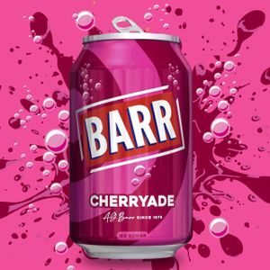 BARR Cherryade Zero Sugar Soft Drink, 24 Pack Cans