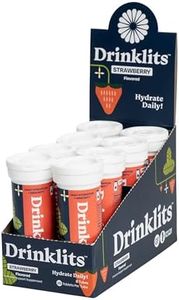 Drinklits Strawberry Immune Support Fizzy Tablets (8) Tube Bundle | Daily Immunity - 0g Sugar - Vitamins - Electrolytes - Botanicals | 80 Servings – 10 Tablets per Tube