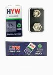 Nirman Labs hi-waote 6F22 29312 HW Long Life Zinc Carbon Battery Hi-Watt (Pack of 10) 9V 6F22M Zinc Carbon Long Life General Purpose 9 Volt Batteries Multi Color