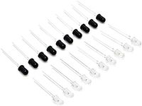 HiLetgo 5mm 940nm LEDs Infrared Emitter and IR Receiver Diode 5MM Infrared Emission+Receiver Tube (Pack of 10Pairs)