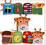 Busy Books for Toddlers - Montessori Toddler Busy Board, Quiet Book Educational Toddler Toys for Boys or Girls, Travel Toys for Toddlers - Giraffe