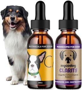 Hemp Dog Health Calm & Clarity Cognitive Support Bundle: Calm Hemp Oil for Dogs (Dog Calming Drops) | MycoDog Clarity Mushroom Extract & Adaptogen Tincture for Emotional, and Mental Wellness
