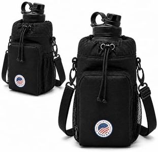 Happy U.S Magnetic Gym Bag - Water Bottle Holder with Strap for Men and Women - Magnetic Sling Carrier with Phone Pocket and SBS Zipper - Fits 40oz Bottles