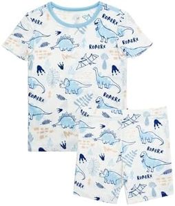EASWEET Bamboo Viscose Toddler Boys Pajamas Short Set 2-6Y,Jurassic,3T