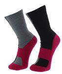 Nike Girls Polyester Blend Jordan Split 2-Pack High Crew Calf Length Socks 3Y-5Y, Multicolor