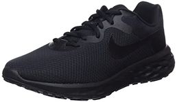 NIKE Men's Nike Revolution 6 Sneaker Black Black Dk Smoke Grey 8 UK