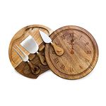 Picnic TIME Disney Princess Cinderella Acacia Brie Cheese Board and Knife Set, Charcuterie Board Set, Wood Cutting Board, (Acacia Wood)