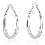 RUIQLXHANG Oval Hoop Earrings U-Shape 925 Sterling Silver Hoop Earrings for Women Girls Hypoallergenic Earrings for Sensitive Ear,Valentine's Day Anniversary Birthday Graduation Gift for Her