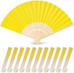 JOHOUSE Foldable Bamboo Fans, 12PCS