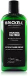 Brickell Men's Purifying Charcoal Face Wash for Men, Natural and Organic Daily Facial Cleanser, 8 Ounce, Scented