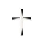 S2S Latin Cross Totems Metal Christian Cross Sticker for Car & Bike or Home Door Emblem Stylings Decoration Sticker (Silver)