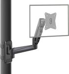 CondoMounts CLMMMAB2022 Full Motion Pillar Monitor Mount | WorkBench Monitor Mount | Pallet Rack | NO Drill | GAS Spring Arm with VESA Plate | Pillar Mount | Holds 18lbs | Up to 32-in. Monitor | Black