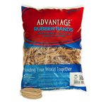 Alliance Rubber 26324 Advantage Rubber Bands Size #32, 1 lb Bag Contains Approx. 700 Bands (3" x 1/8", Natural Crepe), Beige