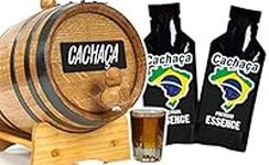 Brazilian Cachaça Rum Making Bootleg Kit w/Chalkboard & Book- Thousand Oaks Barrel Co. – Make & Age Spirits in an Oak Cask Keg Mini Barrel- Best Father’s Day Gift Ever (1L)
