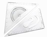 Global Art Transparent Triangle Ruler Set Square 8 X 10 Pack Of 2