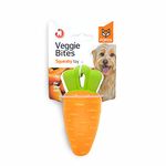 BarkButler x Fofos Vegi-Bites Carrot Loud Squeaky Dog Toy, Orange(S)|X-Small-Small Dogs (0-10kgs)|Good for Teeth&Gums|Floats on Water|Soft Foam& Durable TPR Mix|for All Dog Breeds