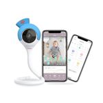 iBaby i2 Blue Smart WiFi Baby Breathing Monitor with Sleeping Data Analysis, HD NightVision, Fully Remote Pan Tilt Zoom, Free Smart Phone App, with Sound and Motion Notifications