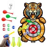 Tassino Shooting Dart Game for Kids Cartoon Target Toy Sets, Fabric Dard Board, Children's Indoor Outdoor Sport Game Toys Gifts (Tiger)