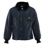 RefrigiWear Men's Insulated Iron-Tuff Polar Jacket with Soft Fleece Collar (Navy, XL)