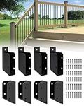 vikofan Heavy Duty Deck Railing Brackets for 2x4 Wood, Weatherproof & Rustproof, 30° Adjustable Stair Railing Connectors with Easy Install Kit