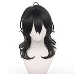 Cosplay Wig Anime Ensemble Stars Sakuma Rei Women Costume Wigs Black Middle Long Hair Cos Role Playing for Music Festival Themed Parties Halloween Wedding…