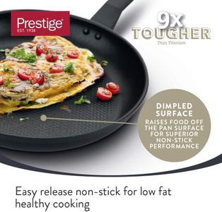Prestige 2-in-1 Egg Poacher Pan – 4 Non-Stick Inserts, 20cm Induction Frying Pan with Lid