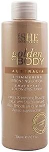 Om SHE Aromatherapy Golden Body Shimmering Bronzing Lotion