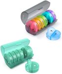 2 Pack Weekly Pill Organizer 7 Day 2 Times a Day, Sukuos Large Daily Pill Cases for Pills/Vitamin/Fish Oil/Supplements