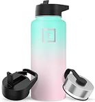 Iron Flask Sports Water Bottle - 945 ml, 3 Lids (Straw Lid), Vacuum Insulated Stainless Steel, Double Walled, Thermo Mug, Metal Canteen