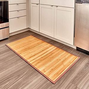 InterDesign Bamboo Floor Mat, 24-Inch by 48-Inch, Natural (81232)