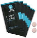 Zaca Recovery Chewable Supplement | Hydration + Recovery | Party, Travel, Exercise & Altitude | Sugar Free & Gluten Free | Mixed Berry, 6 Packs = 12 Tablets