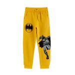 Nap Chief Kids Batman Iconic Joggers for Boys & Girls, Cotton Track Pant Trousers for Kids Casual Wear - (WB5034Y_Yellow_5-6 Years)