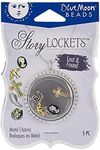 Blue Moon Beads Story Lockets Metal Charm, Lost and Found, Assortment, 5-Pack