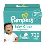 Pampers Baby Wipes, Complete Clean Fragrance Free 9X Pop-Top Packs, 720 Count