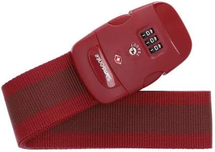 Samsonite Global Travel Accessories - Sangle pour Bagage avec Serrure TSA à Combinaison à 3 Chiffres Intégrée, 190 cm, Rouge (Red)