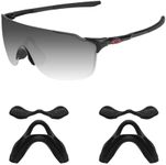 Acefrog 2 Pairs Upgraded Nose Pads for Oakley EV Zero Series Sunglasses, Push-in Nose Piece Replacement, Anti-Slip, Black, Black