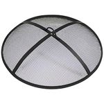 Sunnydaze Heavy-Duty Steel Mesh Fire Pit Spark Screen with Handle - 30-Inch Diameter