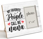 Oqtumes Nana Gift Picture Frame, Gifts for Grandma Nana Wood Picture Frame Photo Frame 8 x 10 Inches, Wall Mount and Tabletop - 4 x 6 Inch Photo