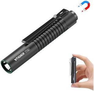 VTIGER T1A Mini Pocket EDC Flashlight with Clip,1300 Lumen Compact AA Rechargeable LED Little Flashlights, Super Bright Tail Switch Small Flash Light with Magnet for Camping,Hiking,Outdoor,Emergency