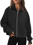 AUTOMET Womens Zip Up Hoodies Fleec