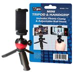 Vidpro TT-8 Mini Tripod and Handgrip with Ball Head for Smartphones and Cameras. for Camcorders, Small DSLRs, Mirrorless and Phones. Shoe Mount for attaching Lights and Mics. Zoom Video Conferencing