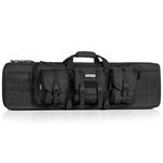 Savior Equipment American Classic Tactical Double Long Bag/Transportation Case w/Backpack-46 inch x 12 inchObsidian Black