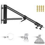 Neewer Triangle Wall Mounting Boom Arm for Photography Studio Video Strobe Lights Monolights Softboxes Umbrellas Reflectors, 180 Degree Flexible Rotation, Max Length 49 inches/125 Centimeters (Black)