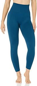 DKNY Women's Sport Tummy Control Workout Yoga Leggings, Poseidon Ankle Logo, Medium