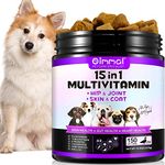 15 in 1 Dog Multivitamin Treats, 150 Chews Vitamins Supplements for Dogs, Hip & Joint Supplements, Immune System, Skin & Coat, Gut Health, Vitamins for Dogs of All Ages & Breeds, Duck Flavor